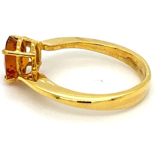 Orange Tourmaline 1.38ct Solid 18K Gold Ring - Picture 6 of 8